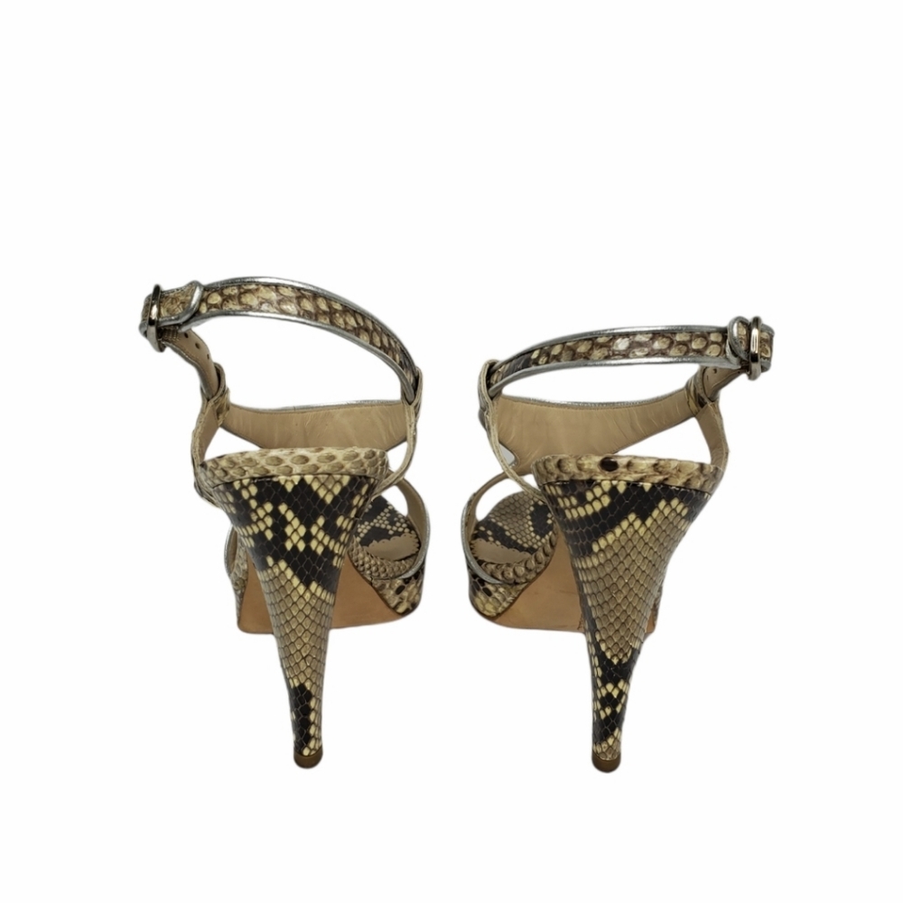 Oscar De La Renta Python Snake Platform Heels - image 6